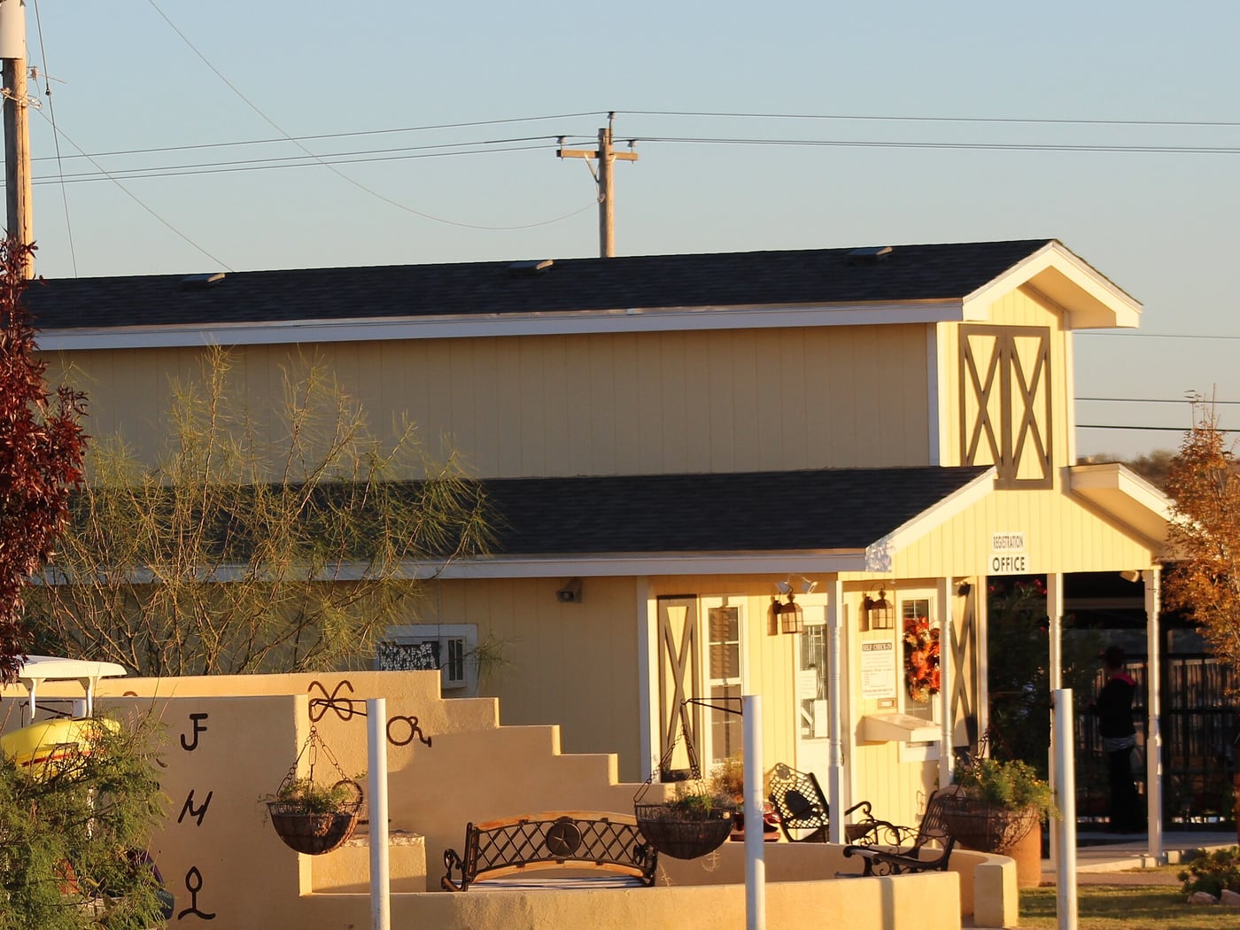 Gravel pad and hookup post by Horseshoe RV Park, Ranger &mdash; representative imagery, not a specific Horseshoe RV Park photo